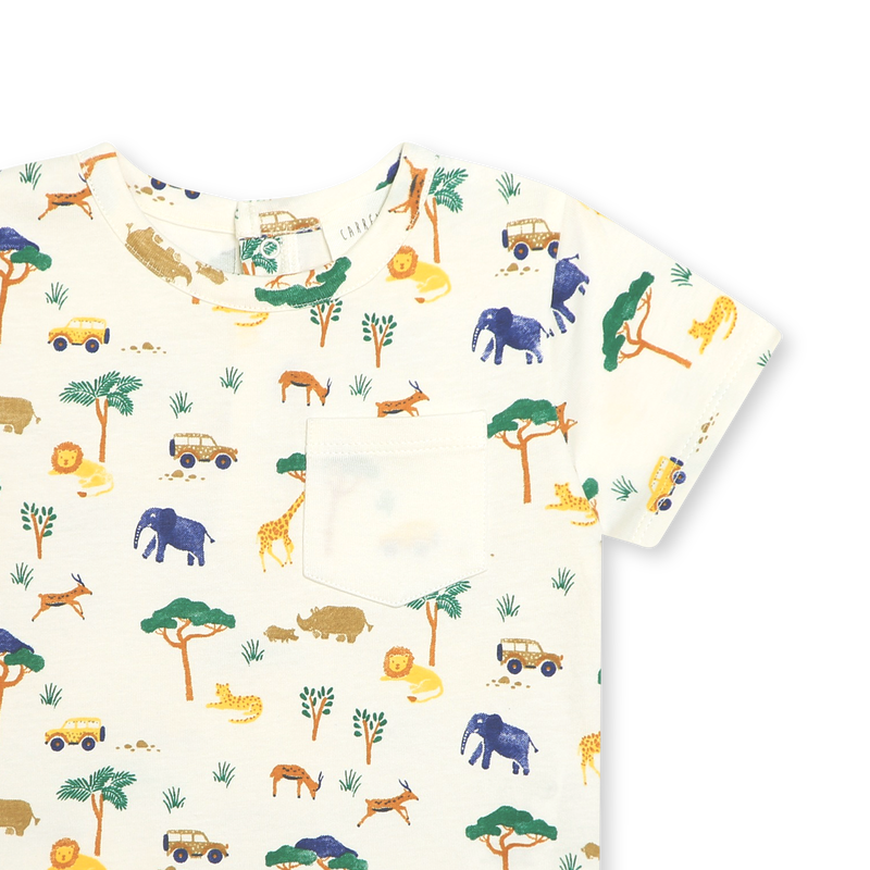 Patterned cotton T-shirt CARREMENT BEAU 
                    BOY