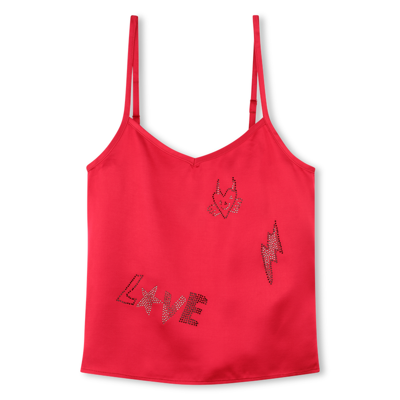 Top de cetim com strass ZADIG & VOLTAIRE 
                        GIRL