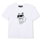 T-shirt de manga curta KARL LAGERFELD KIDS 
                    GIRL