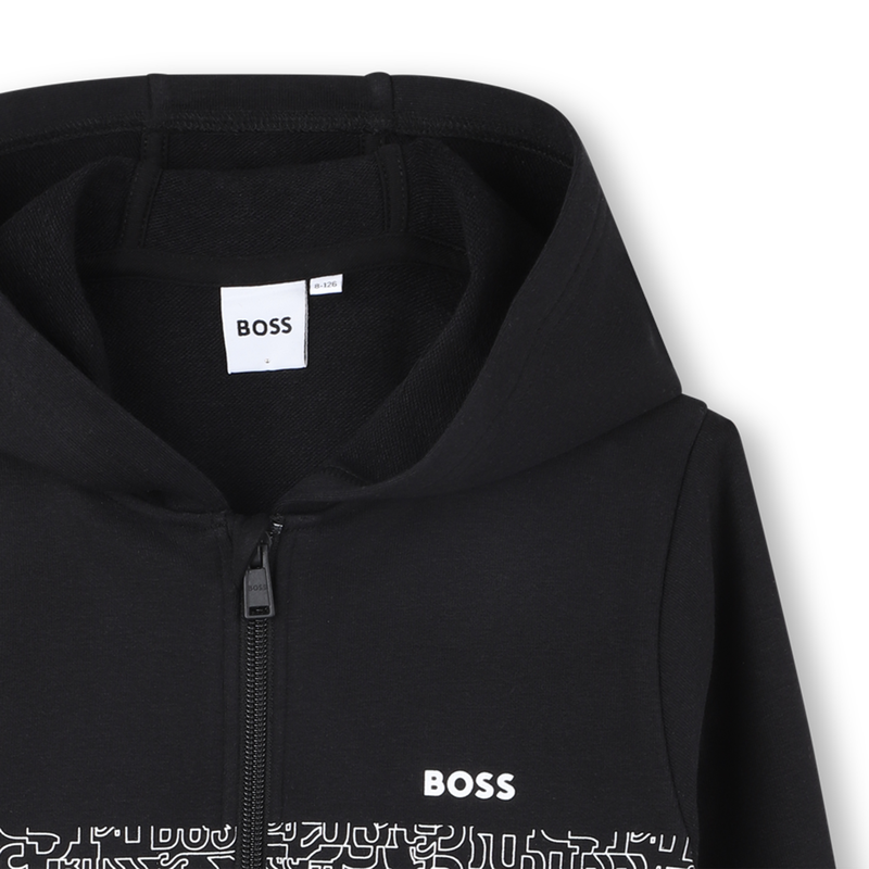 Cardigan com capuz BOSS 
                        MENINO