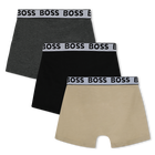 Lote de 3 boxers em algod&atilde;o BOSS 
                    BOY