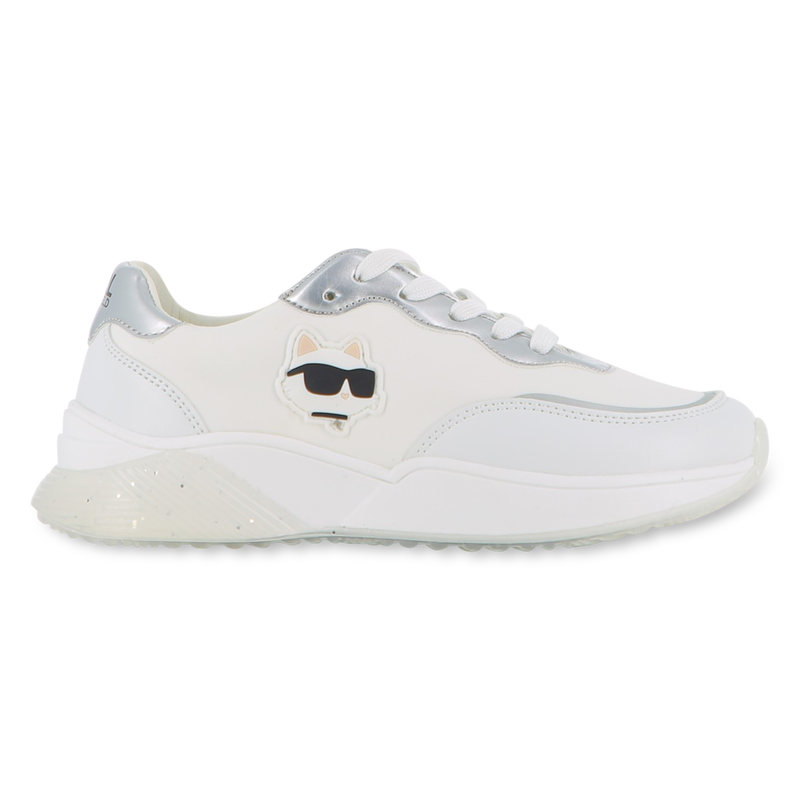 Lace-up trainers with badge KARL LAGERFELD KIDS 
                    GIRL