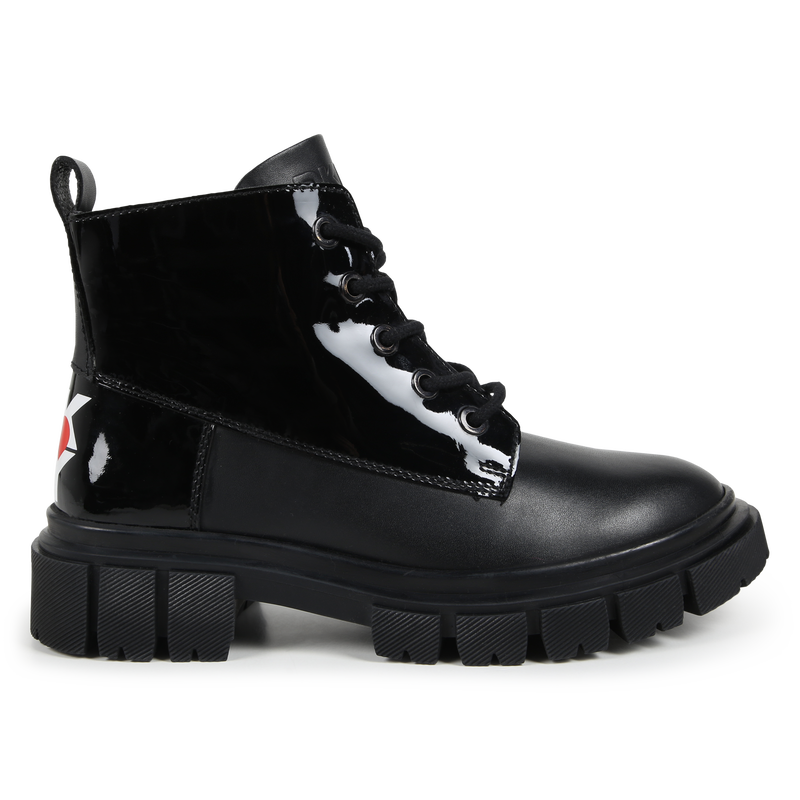 Botas de couro com fecho DKNY 
                        GIRL