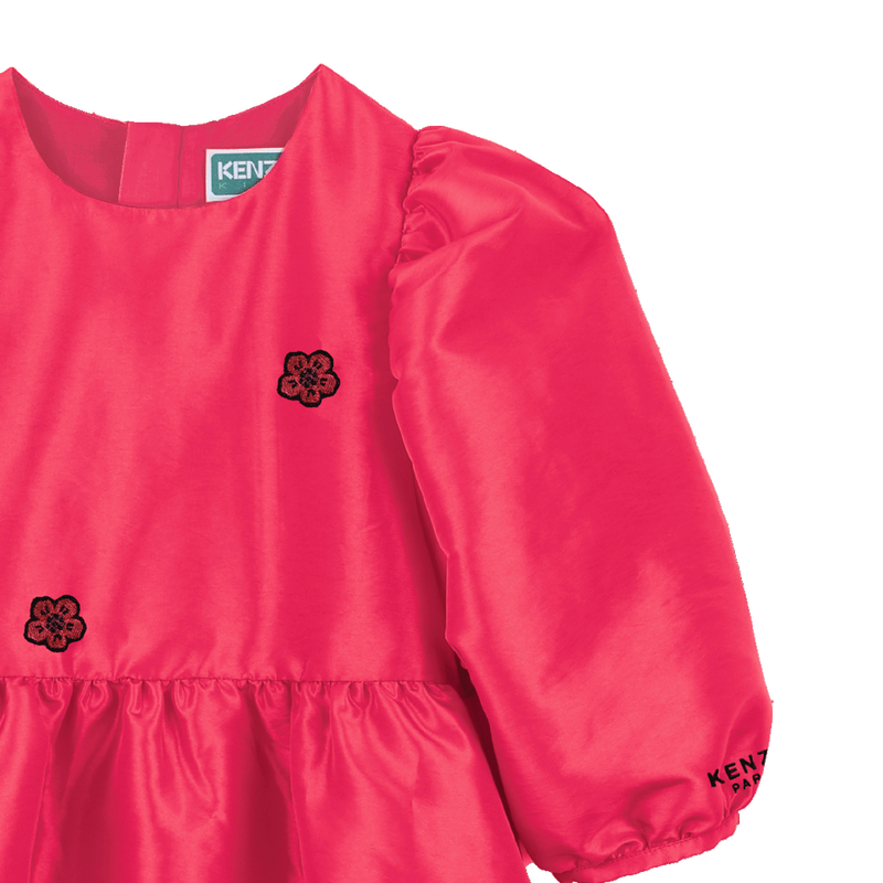 Vestido de tafet&aacute; KENZO KIDS 
                        GIRL