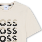 T-shirt manga curta em algod&atilde;o BOSS 
                    BOY