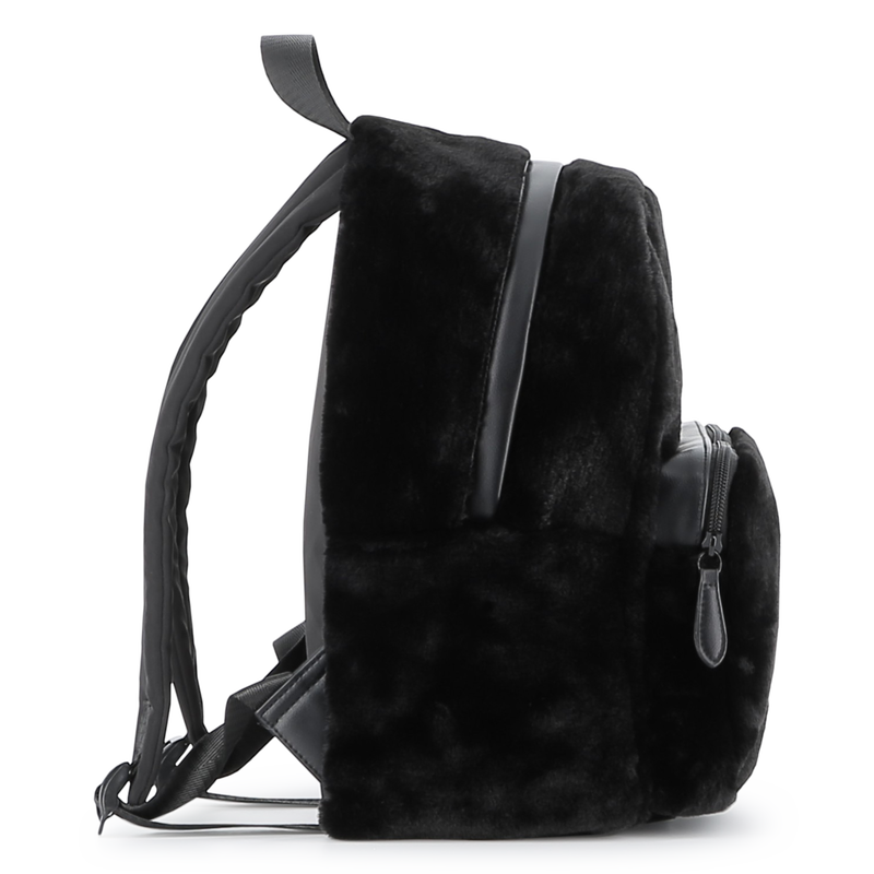 Mochila pequena feita de lã fofa KARL LAGERFELD KIDS 
                    GIRL