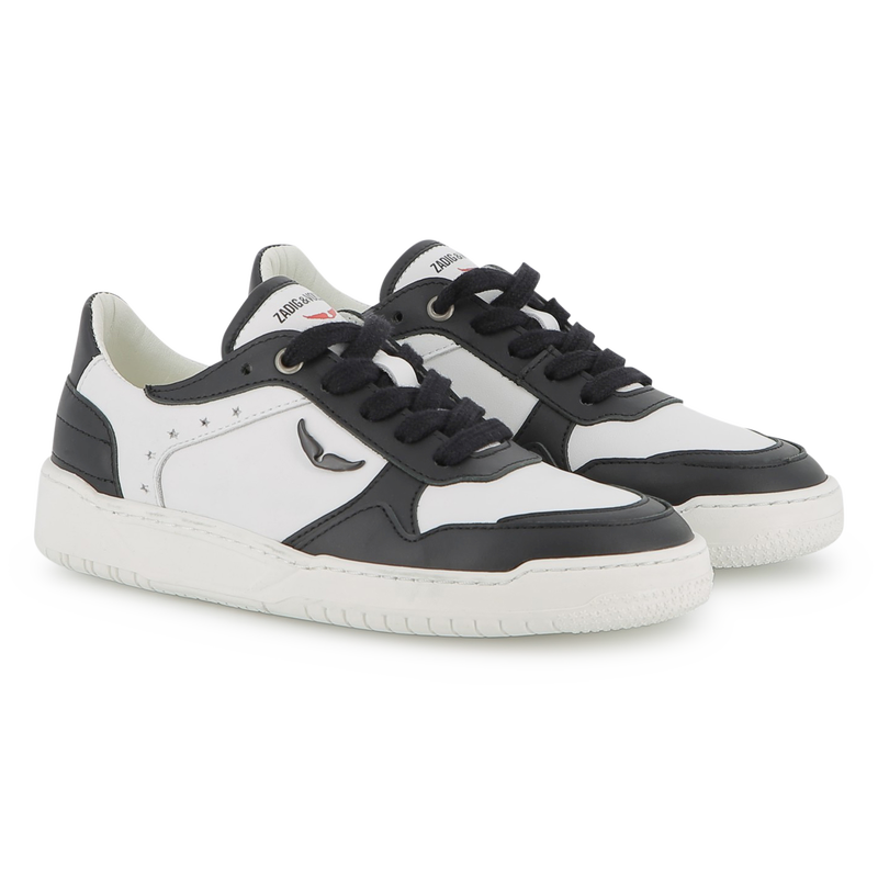 Sapatilhas com atacadores em pele de vaca ZADIG & VOLTAIRE 
                        UNISEX