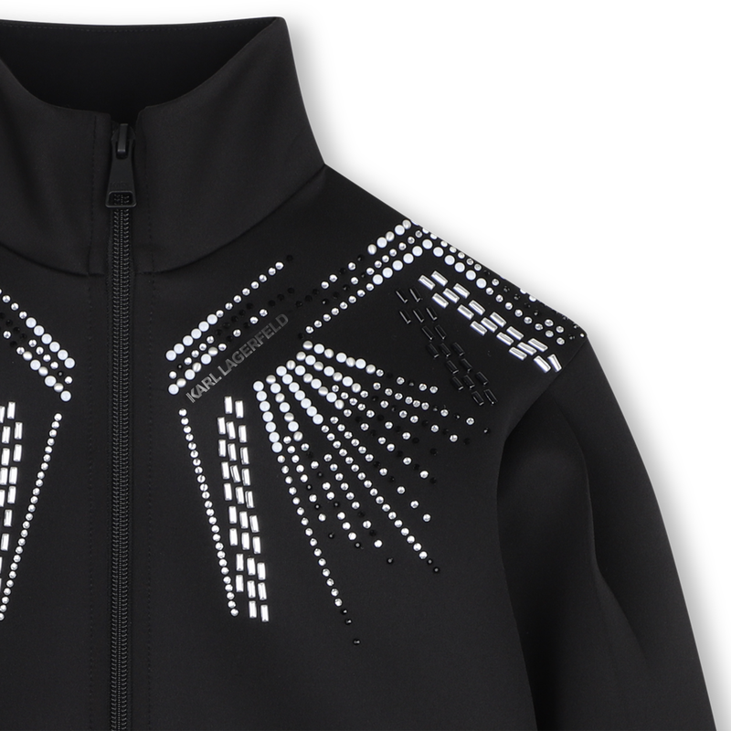 Cardigan de gola alta KARL LAGERFELD KIDS 
                        GIRL