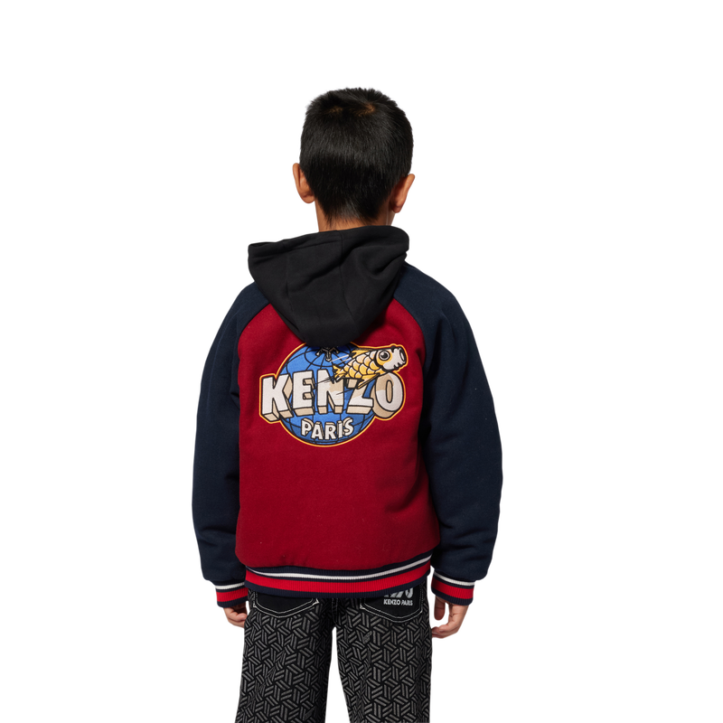 Jaqueta bomber com fecho de press&atilde;o KENZO KIDS 
                        UNISEX