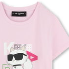 T-shirt com estampa KARL LAGERFELD KIDS 
                    GIRL