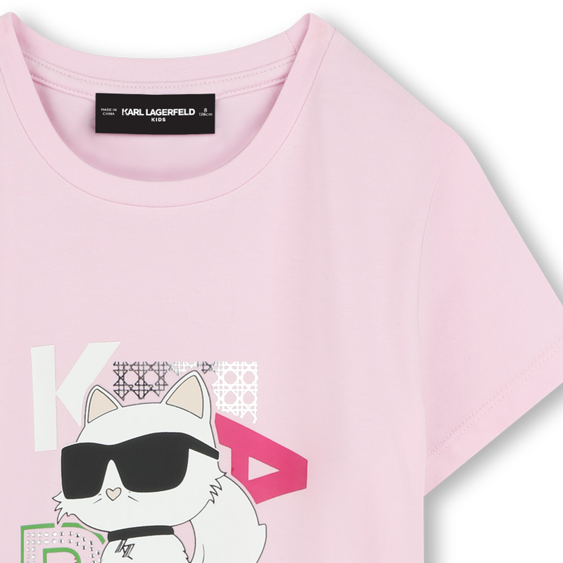 T-shirt com estampa KARL LAGERFELD KIDS 
                        GIRL