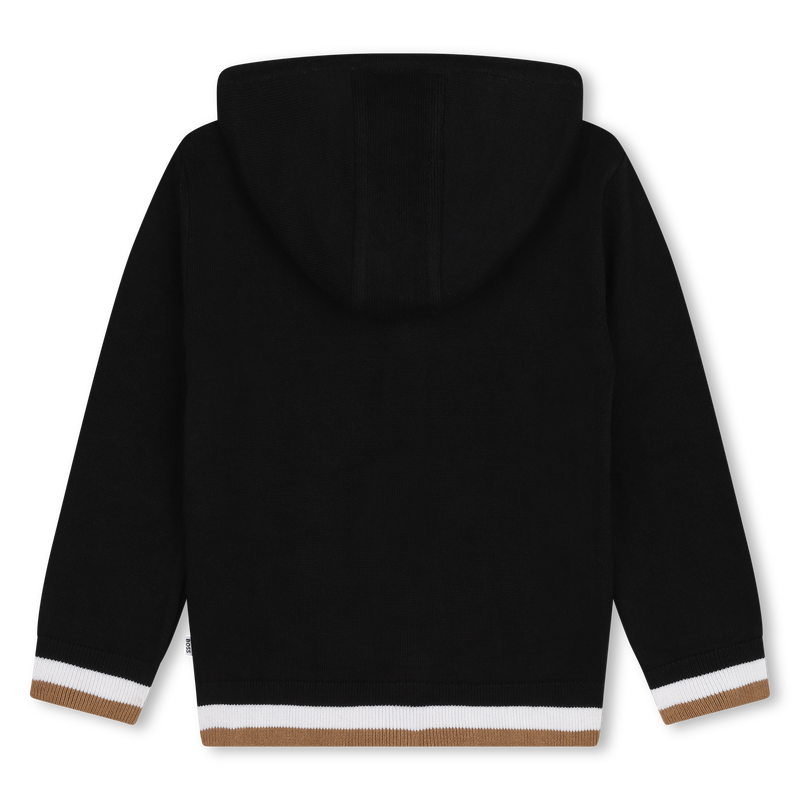 Cardig&atilde; em algod&atilde;o e l&atilde; BOSS 
                        BOY