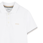 Polo com riscas tricolores BOSS 
                    BOY
