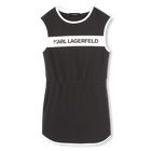 Vestido sem mangas com bolsos KARL LAGERFELD KIDS 
                    GIRL