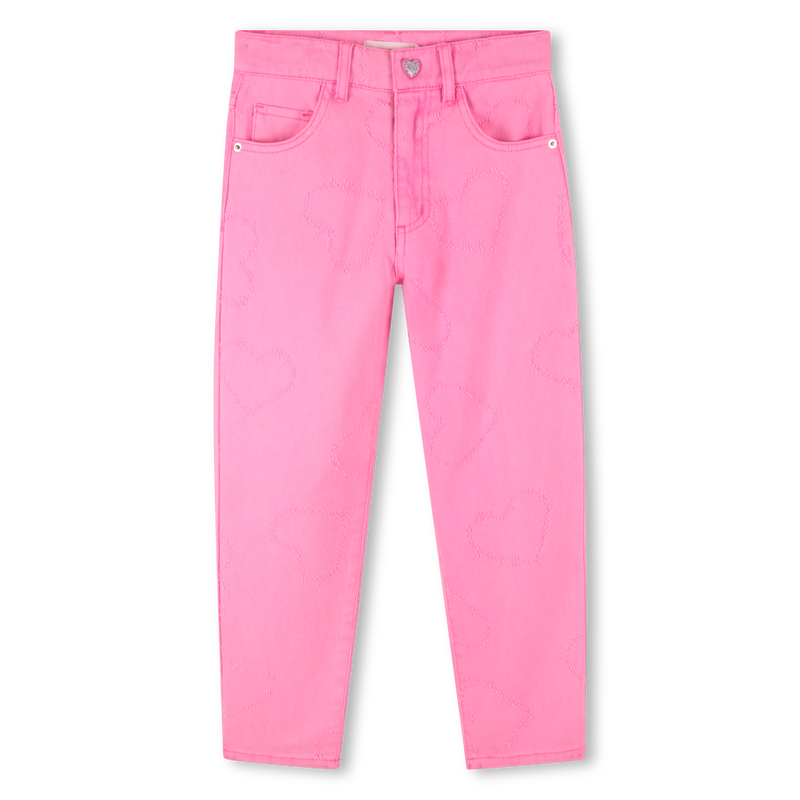 Calças de sarja com corações BILLIEBLUSH 
                    GIRL