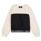 Sweatshirt bi-mat&eacute;ria KARL LAGERFELD KIDS 
                    GIRL