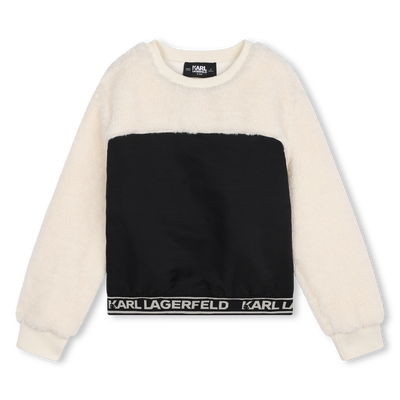 Sweatshirt bi-mat&eacute;ria KARL LAGERFELD KIDS GIRL