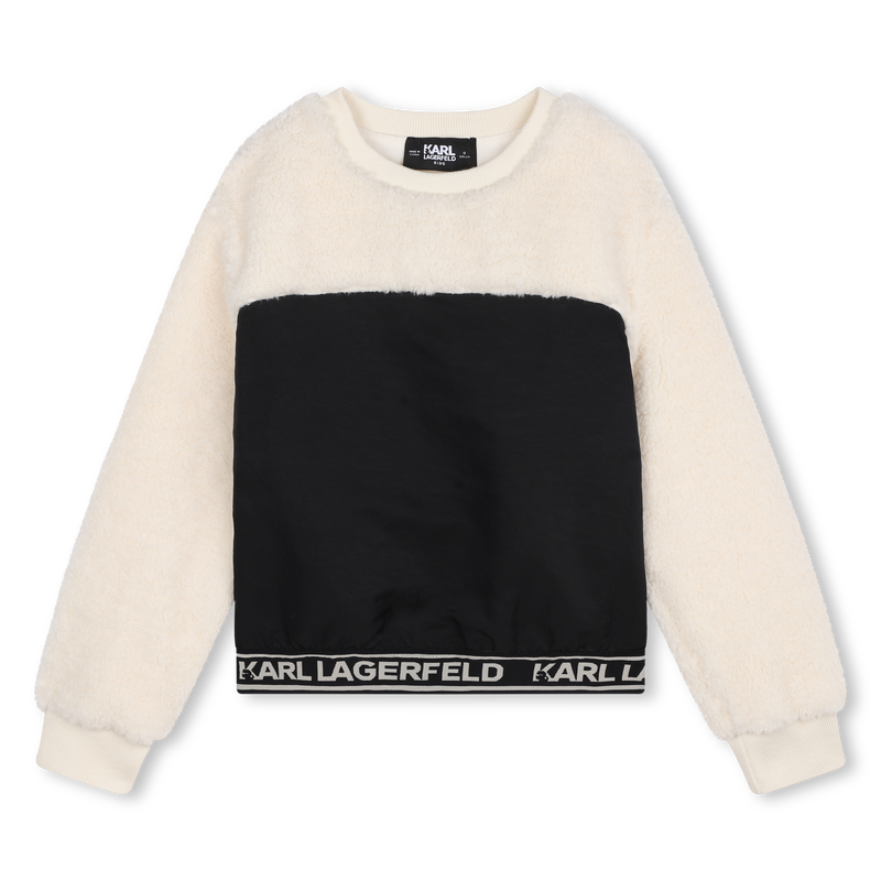 Sweatshirt bi-mat&eacute;ria KARL LAGERFELD KIDS 
                        GIRL