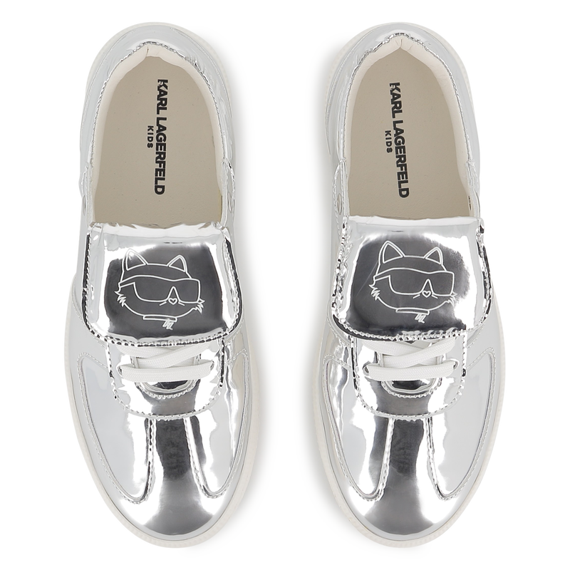 T&eacute;nis com efeito espelho KARL LAGERFELD KIDS 
                        GIRL