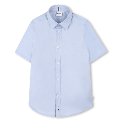 Camisa de algod&atilde;o lisa BOSS BOY