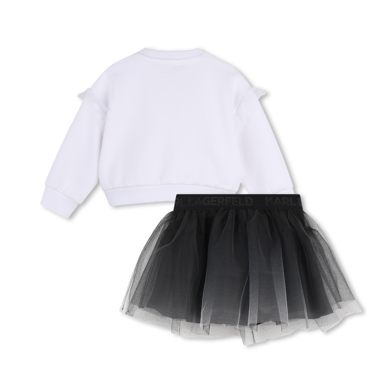 Conjunto de moletom e saia KARL LAGERFELD KIDS 
                        MENINA
