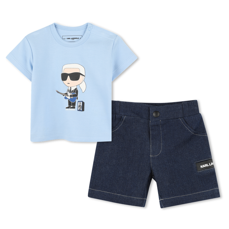 T-shirt and Bermuda shorts set KARL LAGERFELD KIDS 
                    BOY