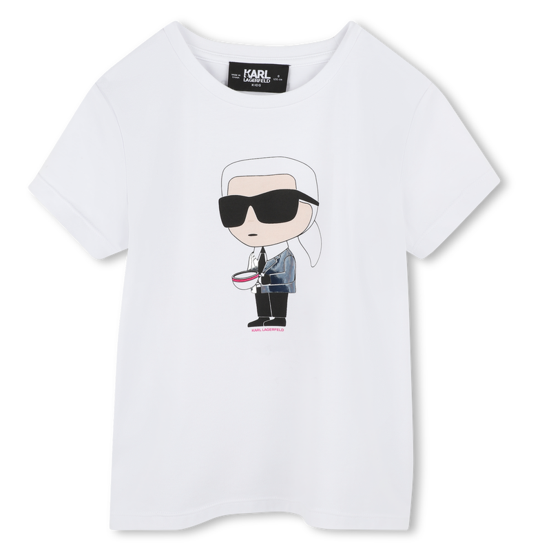 T-shirt com estampa KARL LAGERFELD KIDS 
                        GIRL