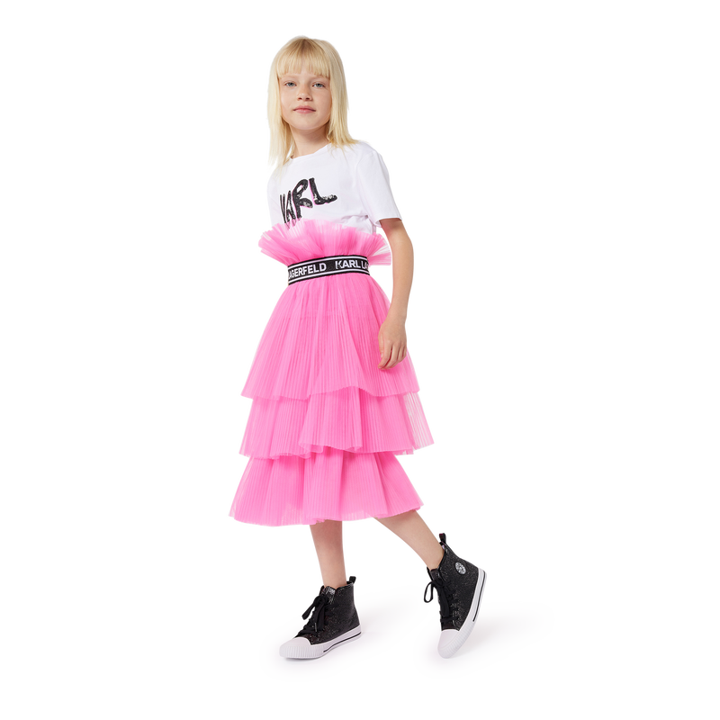 T-shirt logótipo lantejoulas KARL LAGERFELD KIDS 
                    GIRL
