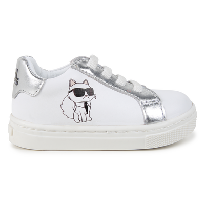 Sapatilhas baixas em pele KARL LAGERFELD KIDS UNISEX