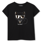 T-shirt ilustra&ccedil;&atilde;o choupette, PRETO, hi-res