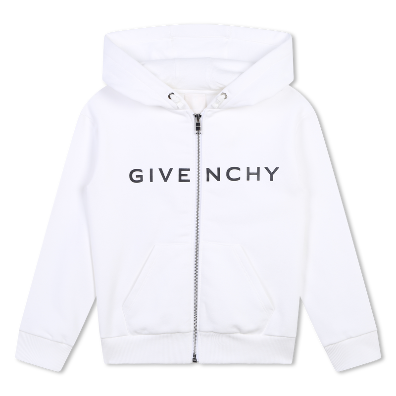 Cardig&atilde; com fecho e capuz GIVENCHY 
                        GIRL