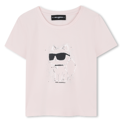 T-shirt de manga curta KARL LAGERFELD KIDS GIRL