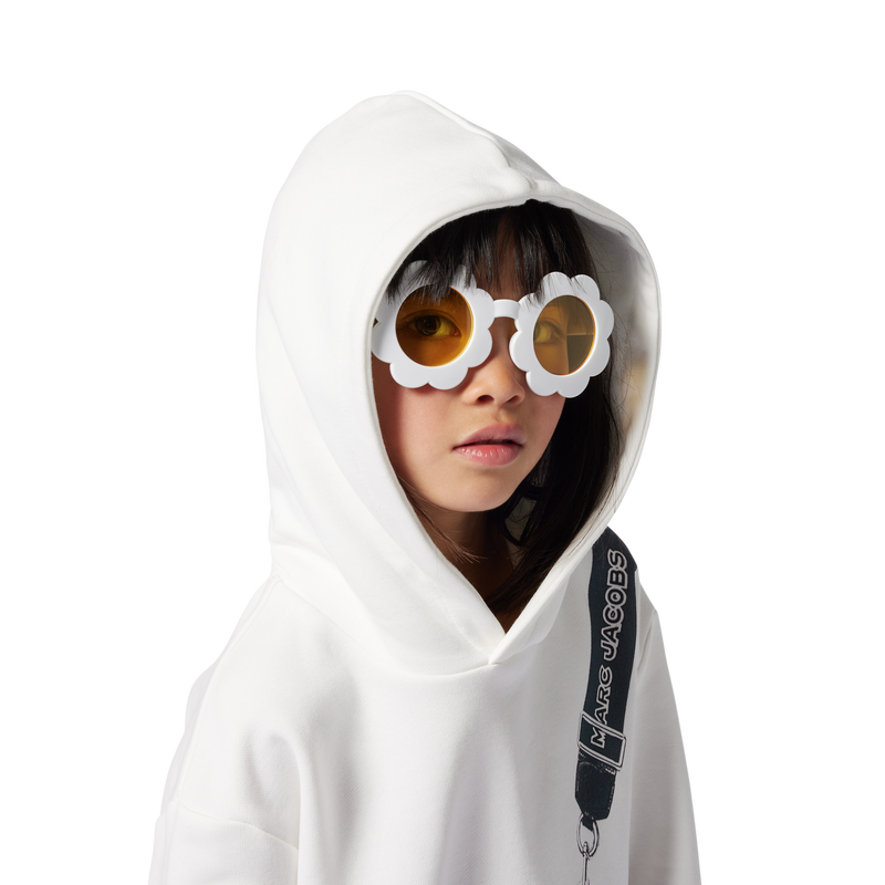 Sweatshirt com capuz molet&atilde;o MARC JACOBS 
                        GIRL