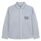 Camisa de algod&atilde;o &agrave;s riscas KENZO KIDS 
                    BOY