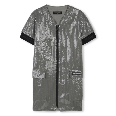 Vestido de manga curta KARL LAGERFELD KIDS GIRL