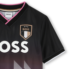 T-shirt manga curta decote V BOSS 
                    BOY