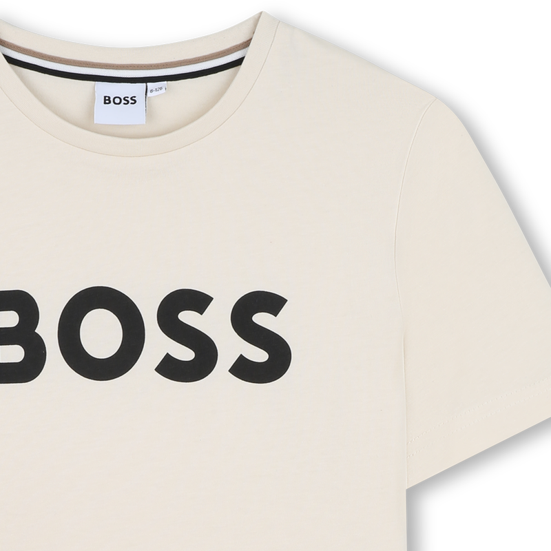T-shirt manga curta em algod&atilde;o BOSS 
                        BOY