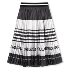 Saia midi plissada KARL LAGERFELD KIDS 
                    GIRL