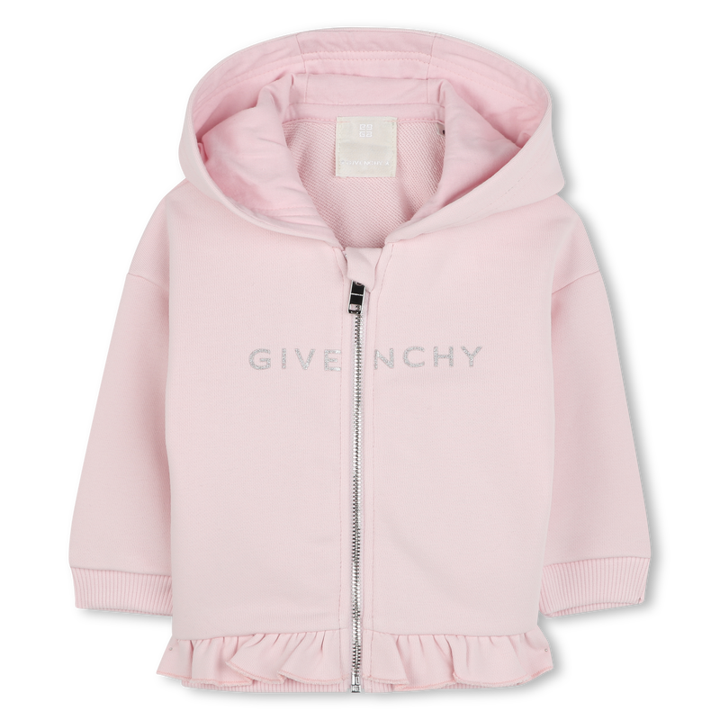 Cardig&atilde; com fecho e capuz GIVENCHY 
                        GIRL