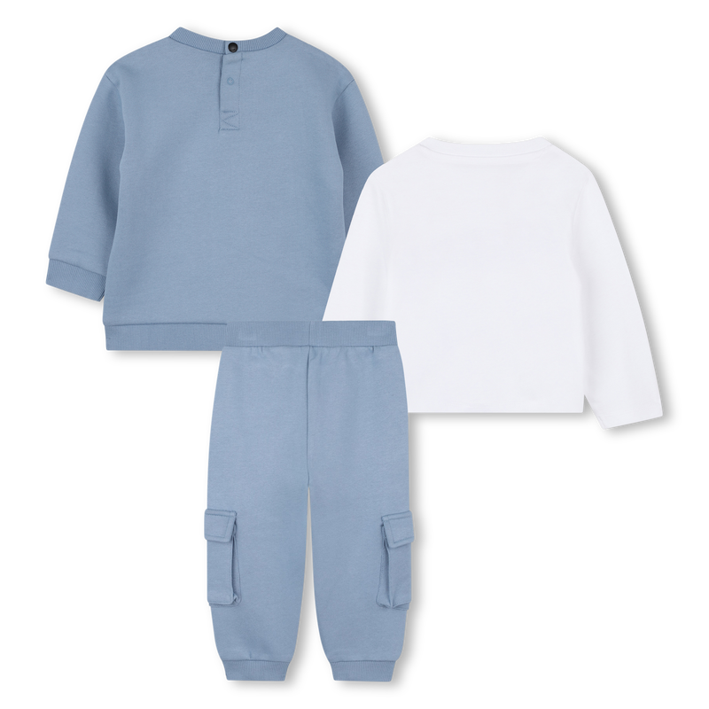 Conjunto de moletom, calça e camiseta KARL LAGERFELD KIDS 
                    BOY
