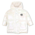 Casaco acolchoado com capuz KARL LAGERFELD KIDS 
                    GIRL