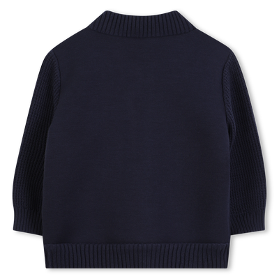 Cardigã com zíper e mangas contrastantes TIMBERLAND BOY