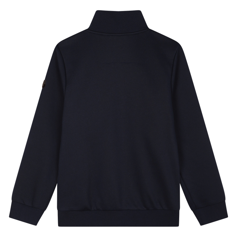 Cardig&atilde; bi-mat&eacute;ria com fecho BOSS 
                        BOY