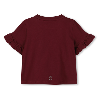 T-shirt com folhos GIVENCHY GIRL