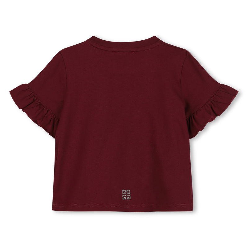 T-shirt com folhos GIVENCHY 
                        GIRL