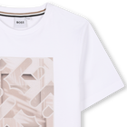 T-shirt manga curta em algod&atilde;o BOSS 
                    MENINO
