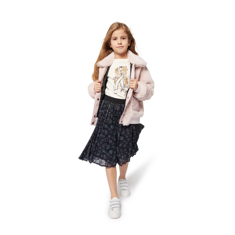 Saia plissada estampada SONIA RYKIEL 
                    GIRL