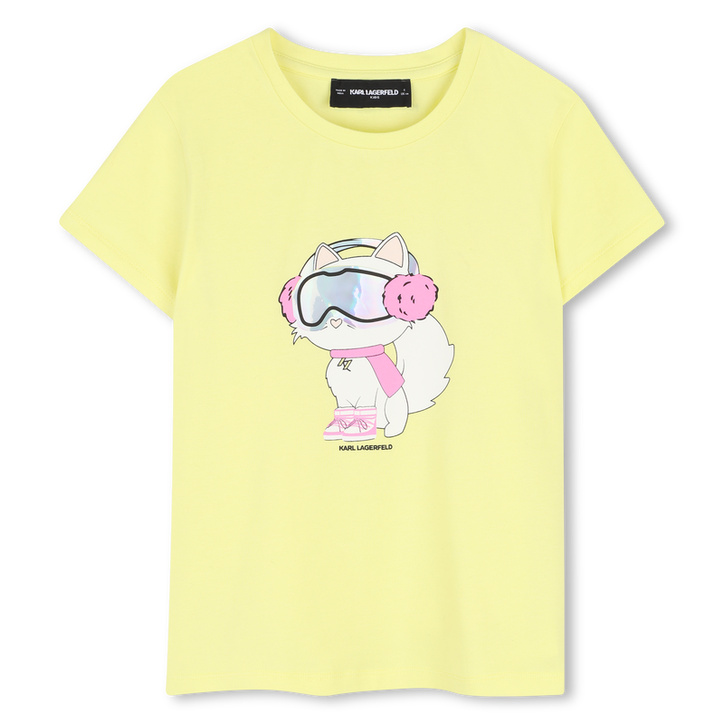 Camiseta de mangas curtas KARL LAGERFELD KIDS 
                        GIRL