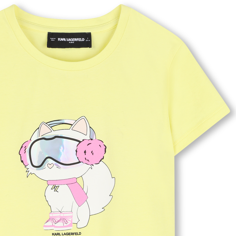 Camiseta de mangas curtas KARL LAGERFELD KIDS 
                        GIRL