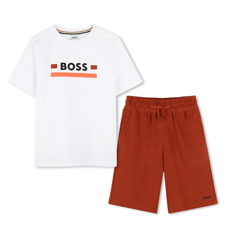 Cotton T-shirt and shorts BOSS 
                    BOY